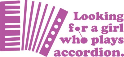 Looking for a girl who plays pink accordion